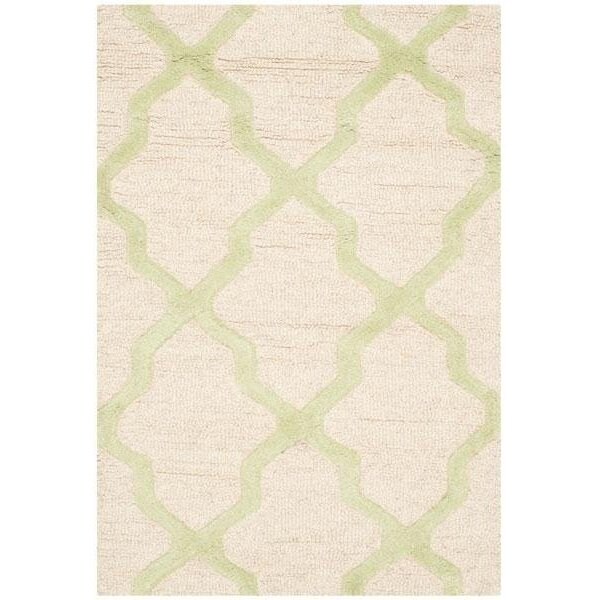 Safavieh Cambridge Hand Tufted Runner Rug- Ivory - Light Green- 2 ft. 6 in. x 4 ft. - CAM121N-24