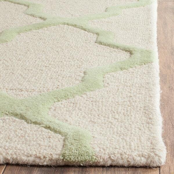 Safavieh Cambridge Hand Tufted Runner Rug- Ivory - Light Green- 2 ft. 6 in. x 4 ft. - CAM121N-24