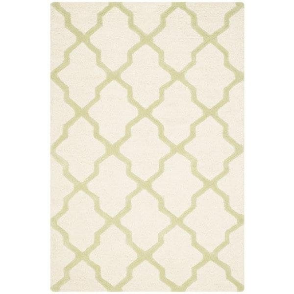 Safavieh Cambridge Hand Tufted Runner Rug- Ivory - Light Green- 2 ft. 6 in. x 4 ft. - CAM121N-24