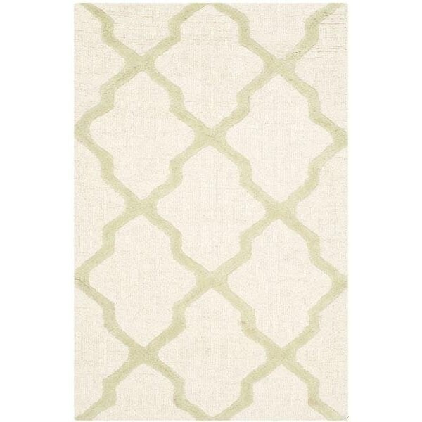 Safavieh Cambridge Hand Tufted Runner Rug- Ivory - Light Green- 2 ft. 6 in. x 4 ft. - CAM121N-24