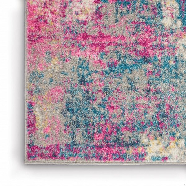 Homeroots 4 x 6 ft. Ivory & Multi Color Abstract Area Rug - 385712