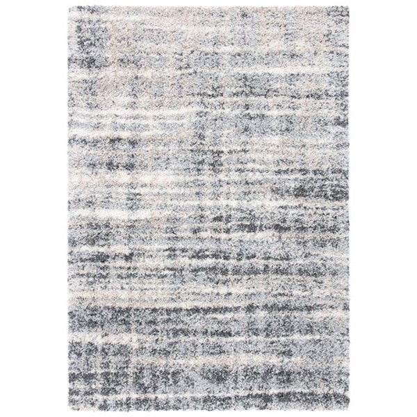 Safavieh 2 ft. -3 in. x 4 ft. Fontana Shag 800 Runner Rug, Grey & Ivory - FNT856G-24