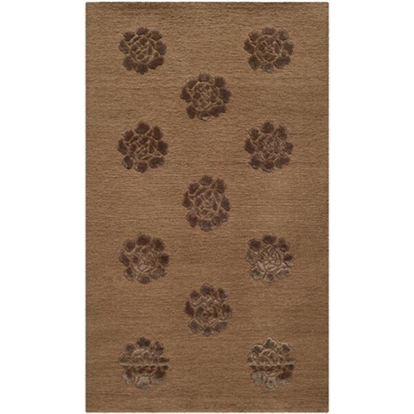 Safavieh 5 ft. 6 in. x 8 ft. 6 in. Medium Rectangle Contemporary Martha Stewart Cocoa Hand Knotted Rug - MSR5634K-6
