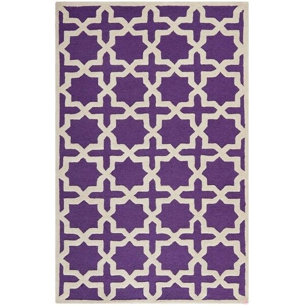 Safavieh Cambridge Hand Tufted Runner RugPurple & Ivory 2 ft.6 in. x 6 ft. - CAM125K-26