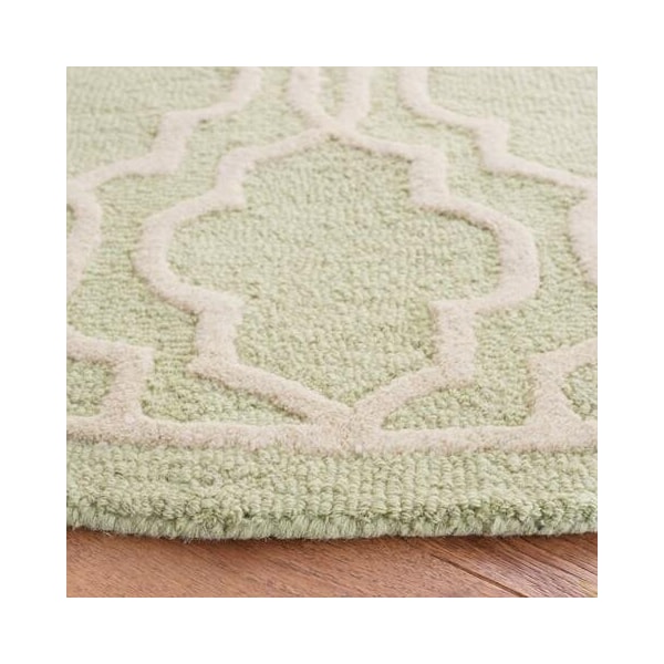 Safavieh Cambridge Hand Tufted Small Rectangle Rugs, Light Green and Ivory - 3 x 5 ft. - CAM131B-3