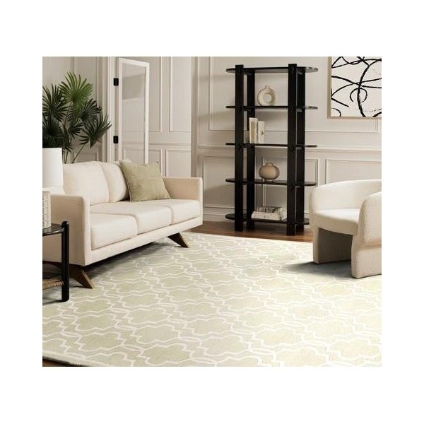 Safavieh Cambridge Hand Tufted Small Rectangle Rugs, Light Green and Ivory - 3 x 5 ft. - CAM131B-3