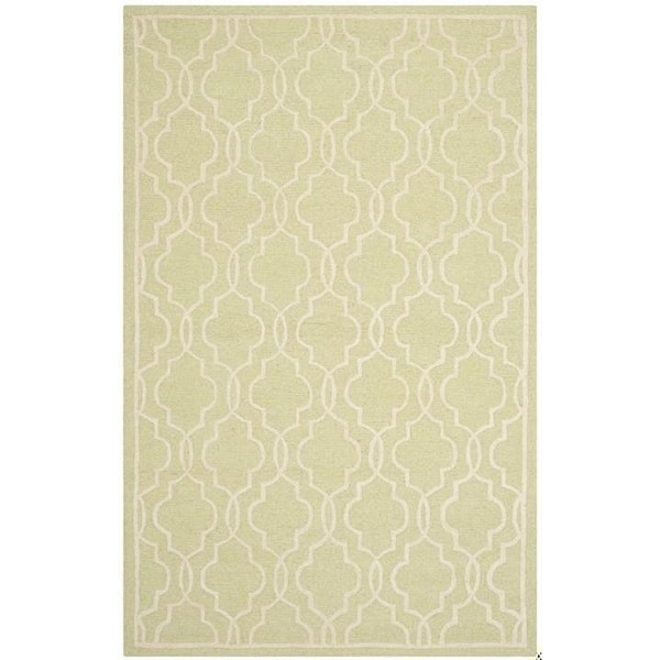 Safavieh Cambridge Hand Tufted Small Rectangle Rugs, Light Green and Ivory - 3 x 5 ft. - CAM131B-3