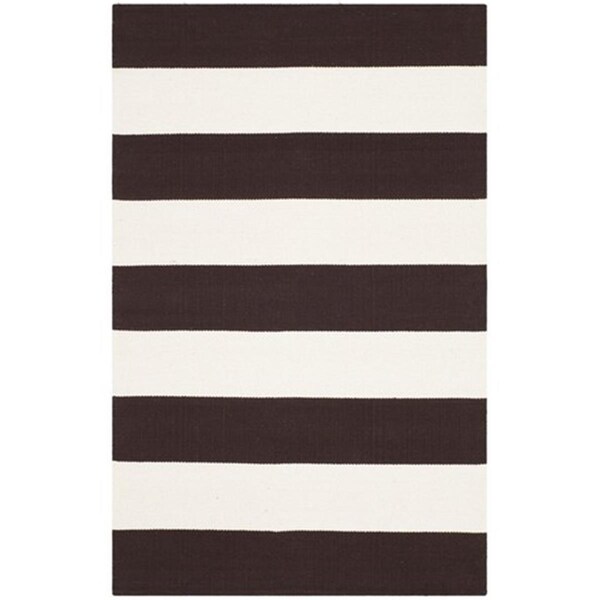 Safavieh Montauk Hand Woven Rectangle Rug- Chocolate - Ivory- 3 X 5 Ft. - MTK712P-3