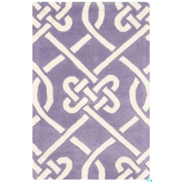 Safavieh Chatham Hand Tufted Accent RugPurple & Ivory 2 x 3 ft. - CHT754F-2