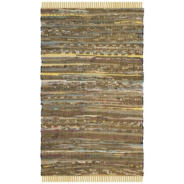 Safavieh Rag Rug Small Rectangle Area Rug, Yellow and Multicolor - 3 x 5 ft. - RAR127H-3