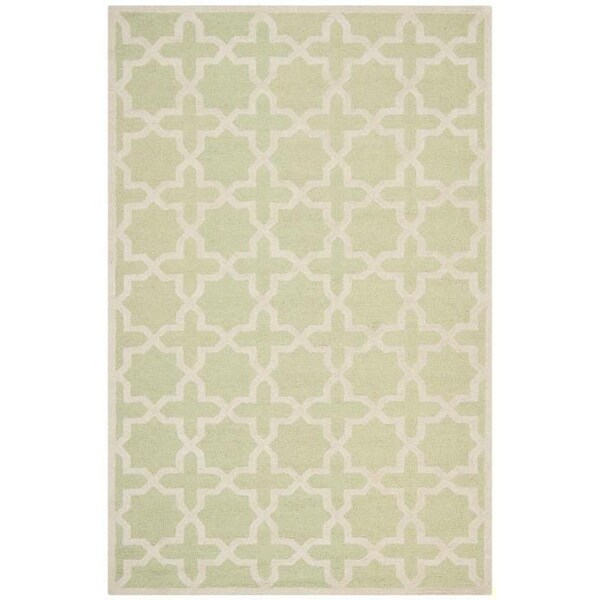 Safavieh Cambridge Hand Tufted Runner RugLight Green & Ivory 2 ft.-6 in. x 6 ft. - CAM125B-26