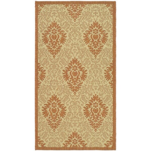 Safavieh 2 Ft. X 3 Ft. - 7 In. Accent- Indoor - Outdoor Courtyard Natural Terra Machine Made Rug - CY2714-3201-2