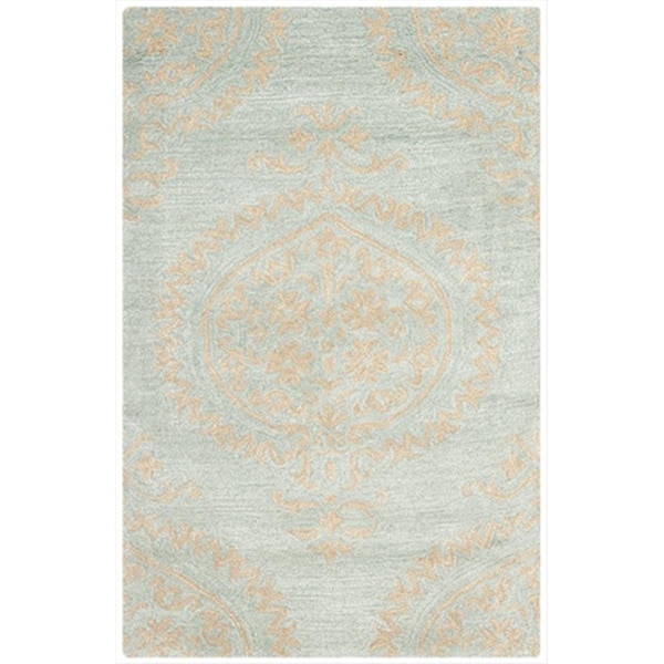 Safavieh 2 ft. 6 in. x 4 ft. Accent Contemporary Soho Blue and Beige Hand Tufted Rug - SOH703A-24