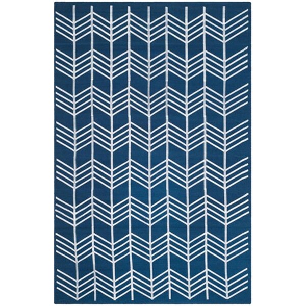 Safavieh Kilim Hand Woven Flat Weave Rectangle Rug- Navy- 8 X 10 Ft. - KLM624B-8