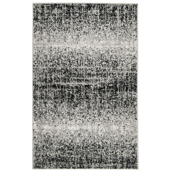 Safavieh Adirondack Power Loomed Runner Rug, Silver and Black - 2 ft.-6 in. x 16 ft. - ADR116A-216
