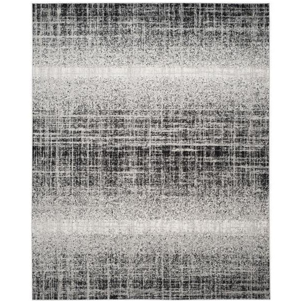 Safavieh Adirondack Power Loomed Runner Rug, Silver and Black - 2 ft.-6 in. x 16 ft. - ADR116A-216