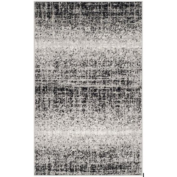 Safavieh Adirondack Power Loomed Runner Rug, Silver and Black - 2 ft.-6 in. x 16 ft. - ADR116A-216