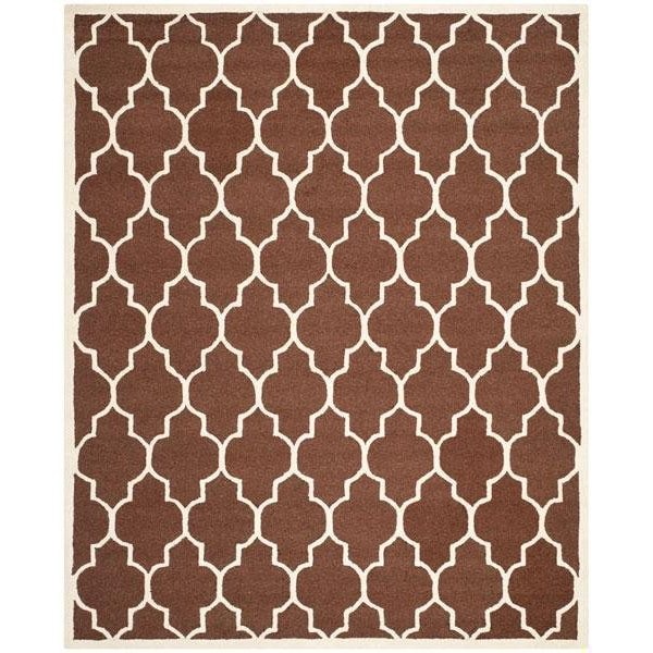Safavieh 2 x 3 ft. Cambridge Hand Tufted Accent Area RugDark Brown & Ivory - CAM134H-2