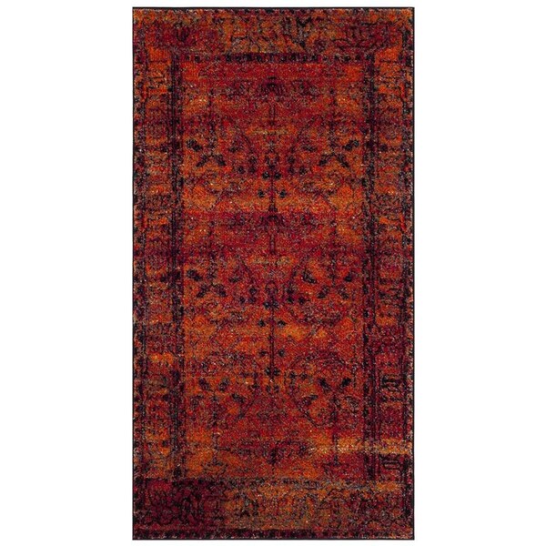 Safavieh VIntage Hamadan Small Rectangle Area Rug, Orange - 2 ft. - 7 in. x 5 ft. - VTH216C-3