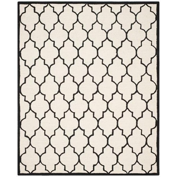 Safavieh Cambridge Hand Tufted Rectangle Rug- Ivory - Black- 2 x 3 ft. - CAM134W-2
