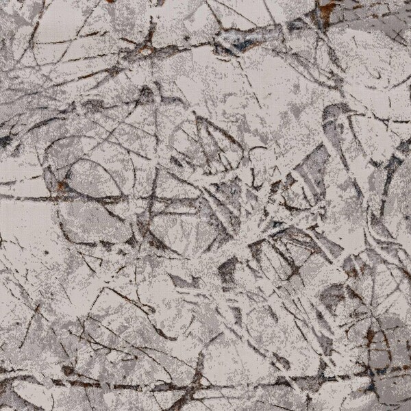 Homeroots 39 x 55 in. Ivory or Grey Polyester Rug - 374776