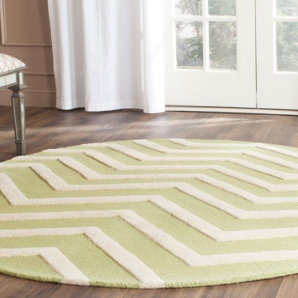 Safavieh 2 x 3 ft. Cambridge Hanf Tufted Rug, Accent - Green and Ivory - CAM714C-2
