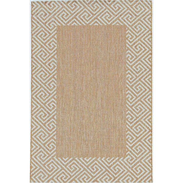 Homeroots 47 x 31 in. Natural Polypropylene Rug - 375242