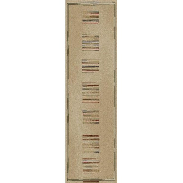 Concord Global Trading Concord Global 41322 2 ft. 3 in. x 7 ft. 7 in. Jewel Stripes - Ivory - 41322