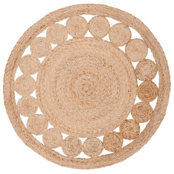 Safavieh 3 x 3 ft. Natural Fiber Contemporary Round Area RugNatural - NFB247A-3R