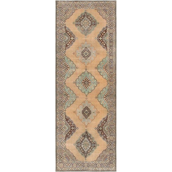 Pasargad Home Vintage Sivas Collection Hand-Knotted Wool Area Rug 4 ft. 7 in. x 8 ft. 6 in. - 55796