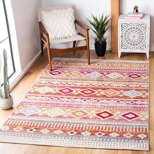 Safavieh Round Adirondack Global Area Rug, Rust & Ivory - 6 x 6 ft. - ADR276P-6R