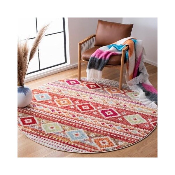 Safavieh Round Adirondack Global Area Rug, Rust & Ivory - 6 x 6 ft. - ADR276P-6R