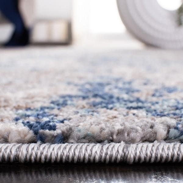 Safavieh 4 x 6 ft. Aston 700 Rectanglar Modern Contemporary Rug Grey & Navy - ASN718F-4