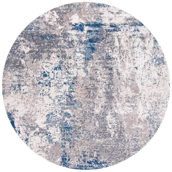 Safavieh 4 x 6 ft. Aston 700 Rectanglar Modern Contemporary Rug Grey & Navy - ASN718F-4