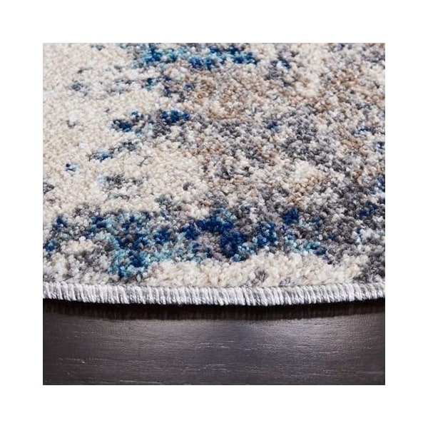 Safavieh 4 x 6 ft. Aston 700 Rectanglar Modern Contemporary Rug Grey & Navy - ASN718F-4