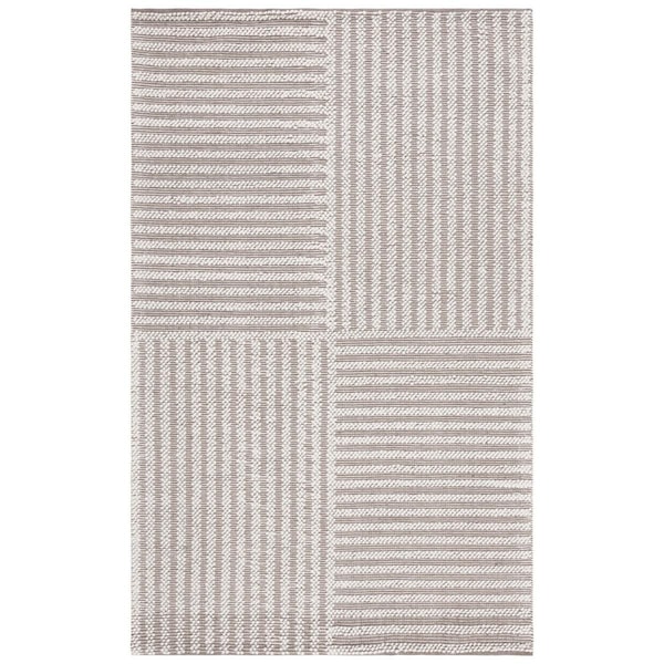 Safavieh 8 x 10 ft. Natura Hand Woven Rectangle Area Rug Ivory & Taupe - NAT227E-8