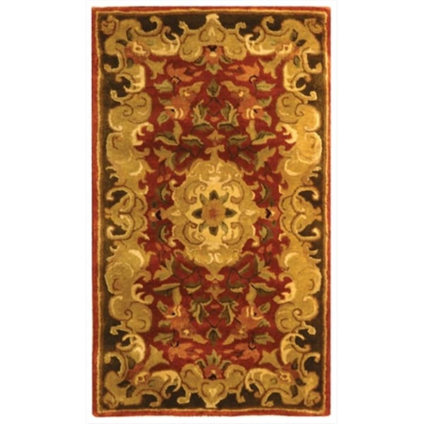 Safavieh 2 Ft. x 3 Ft. Accent- Traditional Classic Rust And Green Hand Tufted Rug - CL234A-2