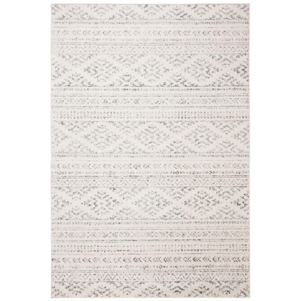 Safavieh 4 x 6 ft. Tulum Rectangle Power Loomed Area RugIvory & Grey - TUL272A-4