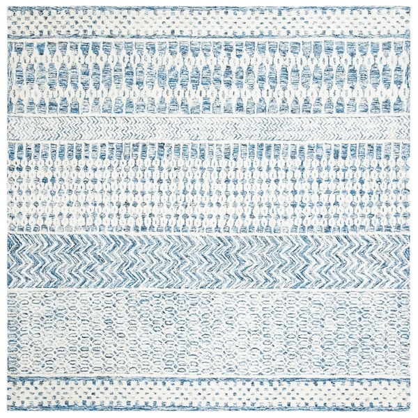 Safavieh Glamour Hand Tufted Square Area RugNavy & Ivory 6 x 6 ft. - GLM538N-6SQ