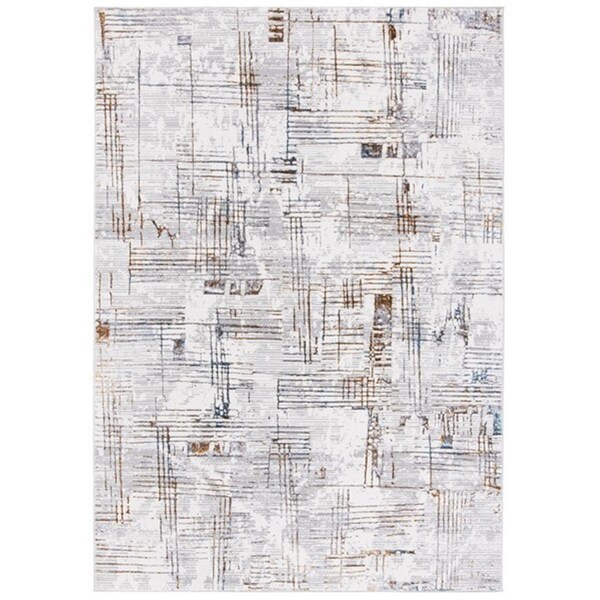 Safavieh 9 x 12 ft. Sonoma Contemporary Rectangle Power Loomed Rug - Gray & Ivory - SON379F-9