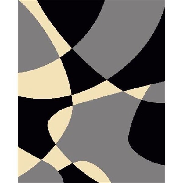 A Cd 5 x 8 Hollywood Hand Carved Modern Indian Rug - Grey & Fume - H-2841