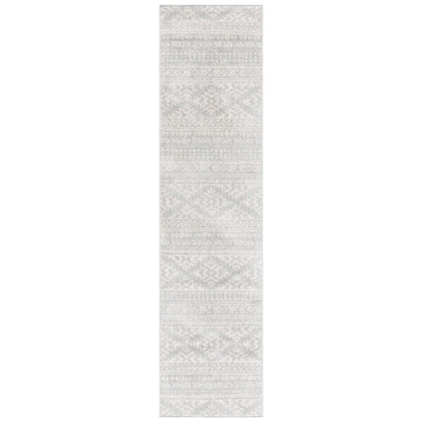 Safavieh 2 x 17 ft. Tulum Runner Area Rug Light Grey & Ivory - TUL272F-217