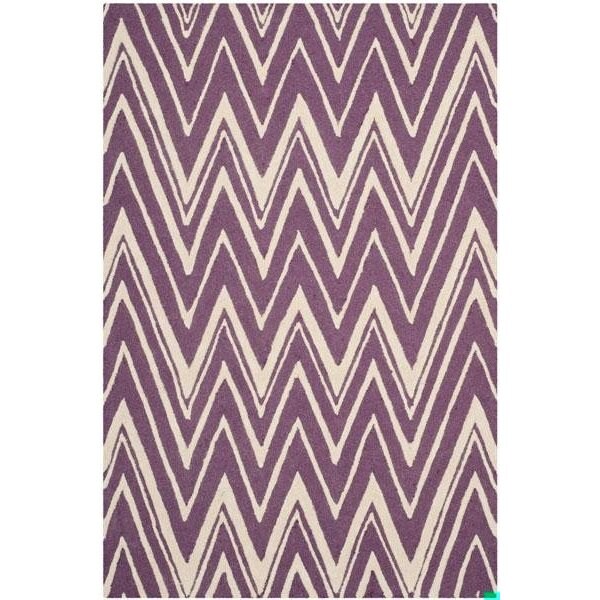 Safavieh 6 x 6 ft. Cambridge Hand Tufted Round Area RugPurple & Ivory - CAM711P-6R