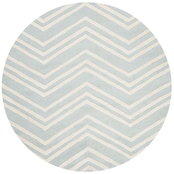 Safavieh Kids Hand Tufted Round RugMint & Ivory 5 x 5 ft. - SFK910M-5R
