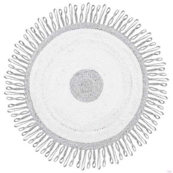 Safavieh 3 x 3 ft. Cape Cod Round Area Rug, Grey & Ivory - CAP228F-3R