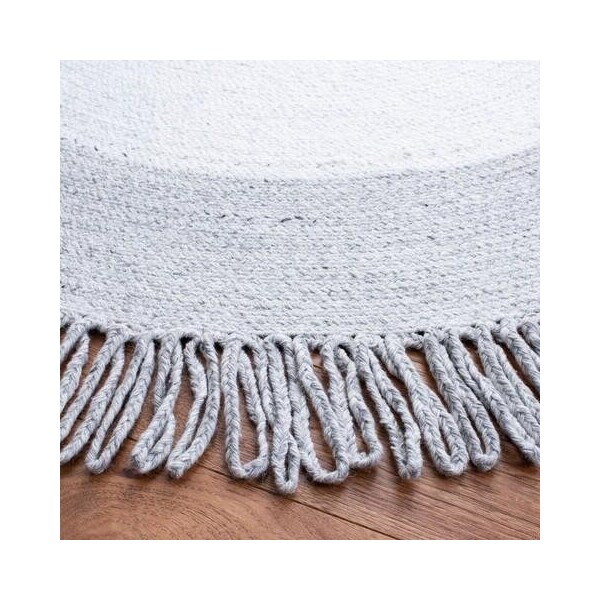Safavieh 3 x 3 ft. Cape Cod Round Area Rug, Grey & Ivory - CAP228F-3R