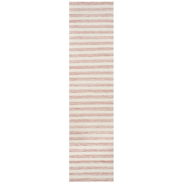 Safavieh Dhurries Runner Rug, Rust and Ivory - 2 ft. 6 in. x 10 ft. - DHU575D-210