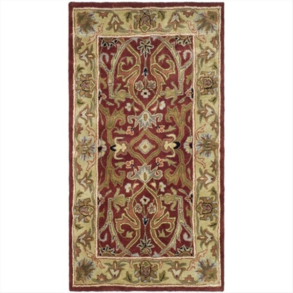 Safavieh 4 x 6 ft. Small Rectangle- Traditional Heritage Red And Gold Hand Tufted Rug - HG644B-4