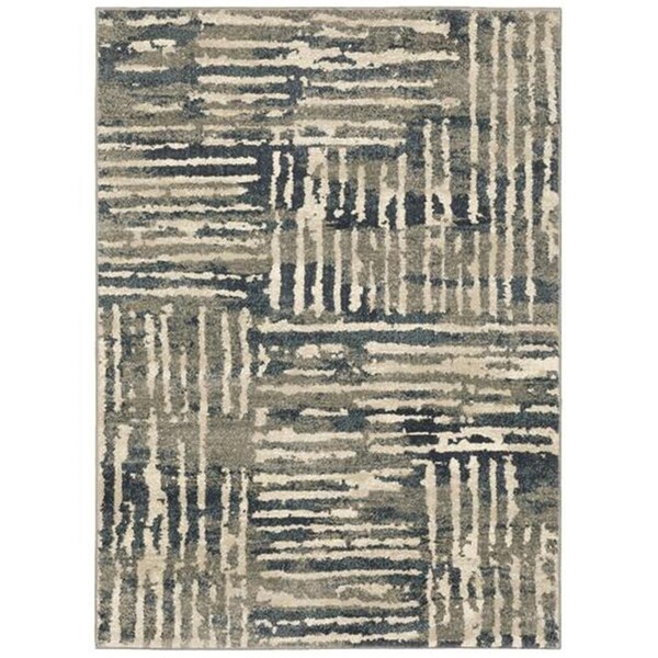 Configuracion Carson 0745C Woven & Polypropylene Oriental Rectangle Rug, Blue - 5 ft. 3 in. x 7 ft. 3 in. - CO1894742