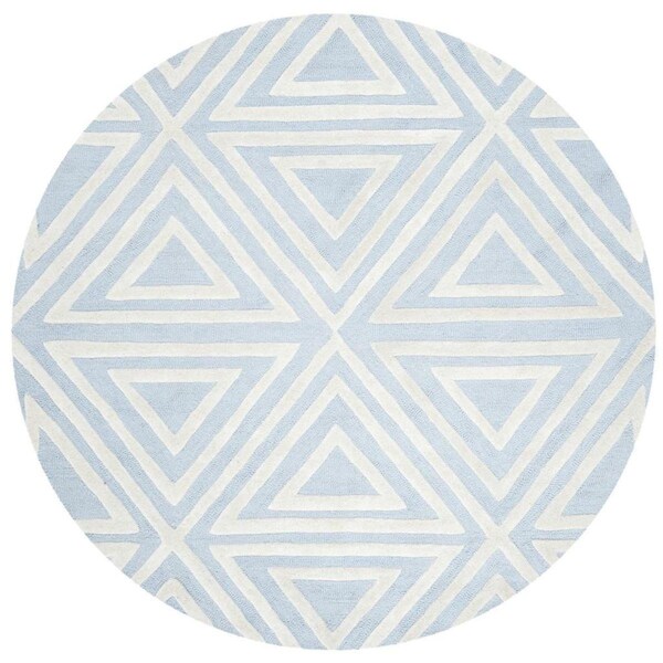 Safavieh Kids Hand Tufted Round RugBlue & Ivory 5 x 5 ft. - SFK912E-5R